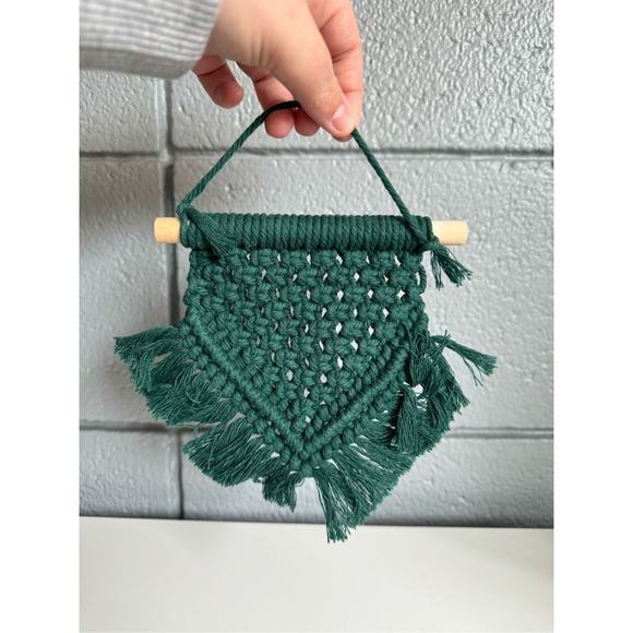 Home Woven Macrame Bohemian Semicircle Wall Hanging Tapestry with Tassels Nordic - Picture 2 of 2